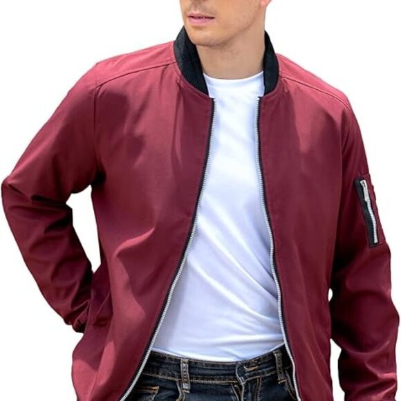 sandbank Men's Slim Fit Lightweight Softshell Flight Bomber Jacket Coat Small - Picture 1 of 8